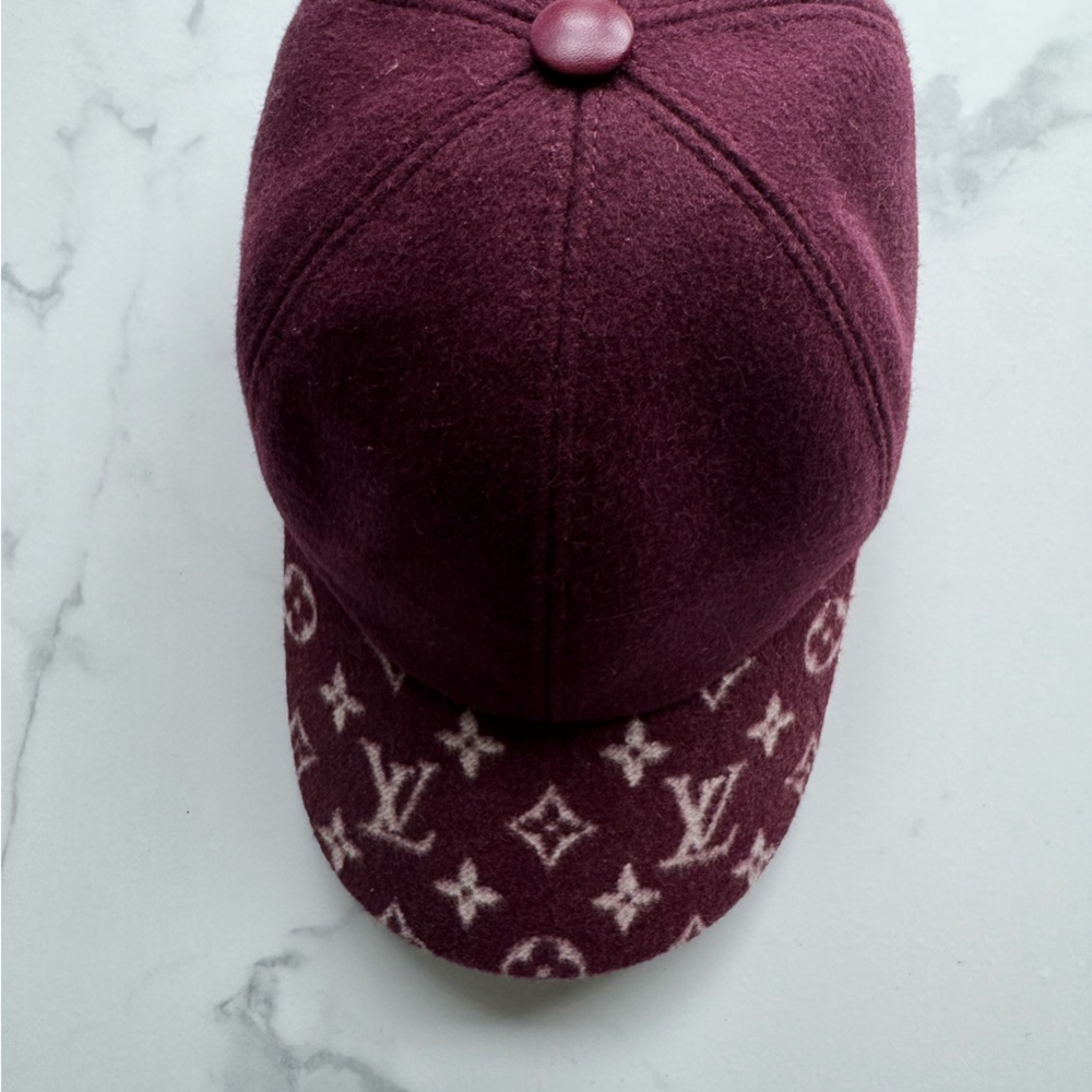 Louis Vuitton Quilted Cap in Bordeaux